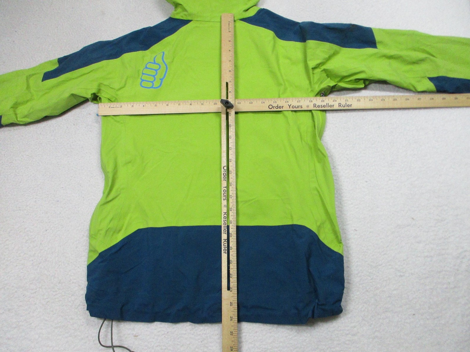 Trew Gear Jacket Womens Small Green Blue Touring Line Waterproof Hooded Ski