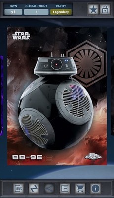 BB-9E - Black 10cc Legendary - Star Wars Card Trader Chrome Sapphire 2025