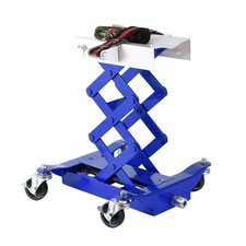 Garvee 450lbs Capacity Low Profile Transmission Jack With 2m Safety Straps Blue