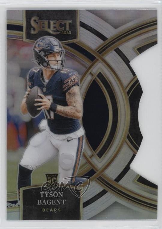 2023 Select Premier Level Silver Prizm Die-Cut Tyson Bagent #123 Rookie RC 19ko