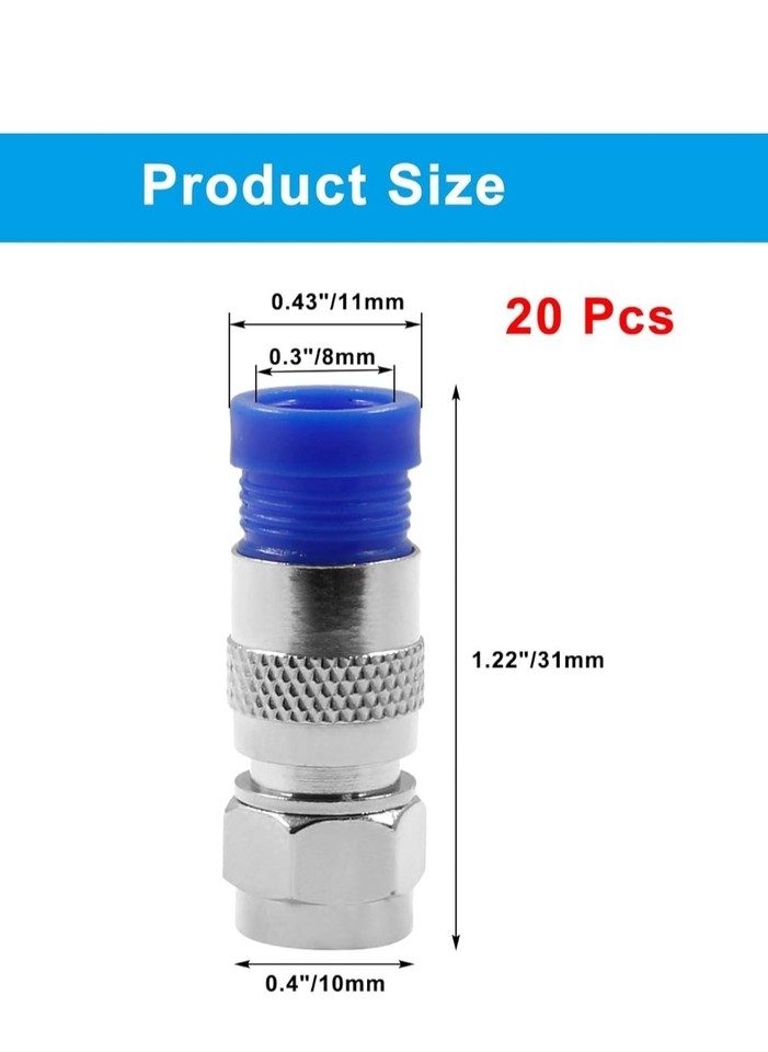 Compression Connectors Adapter Coaxial Cable F Compression Connectors ...