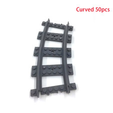 50 Pz/Lotto Treni Città Treni Treni Treni Treno Binari Dritti Blocchi Tecnici Se