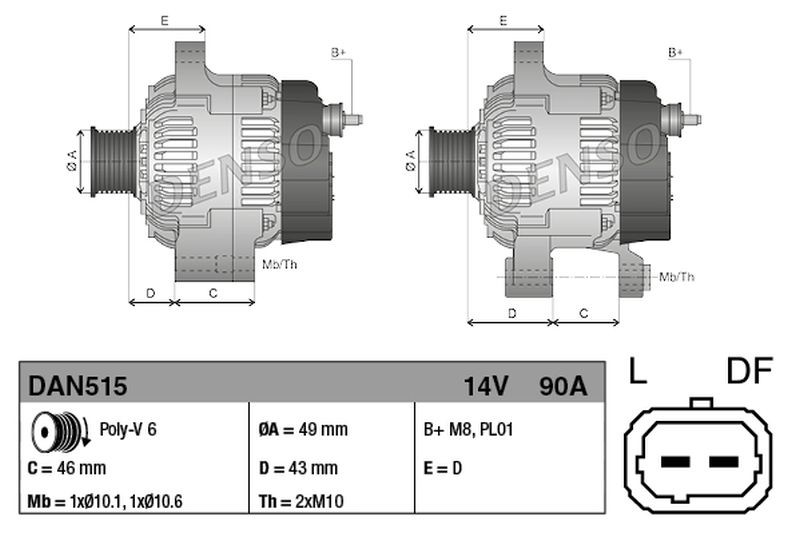 Denso Dan515 Alternator - Image 30