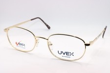 NEW UVEX FC709 CS64 GOLD BROWN AUTHENTIC DESIGNER EYEGLASSES 53-19