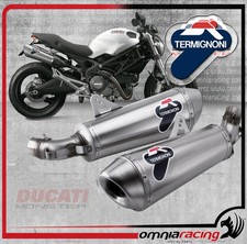 Termignoni D101 Scarico Omologati 80dB Titanio per Ducati Monster 696 2008 08-13