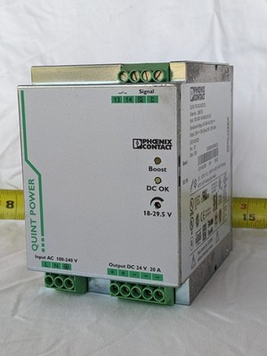 Phoenix Contact QUINT-PS/1AC/24DC/20 Power Supply, 20A 24V Output, 2866776 -Used