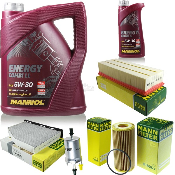 MANN-FILTER Inspektionspaket Mannol 6L Energy Combi Ll 5W-30 FüR Vw Beetle 2.0-image