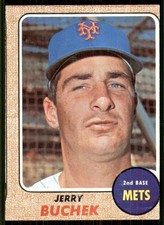 1968 Topps EX M/C #277 Jerry Buchek New York Mets