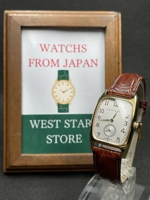 [Near Mint] Hamilton Boulton H134110 American Classic Gold Quartz Men's JAPAN