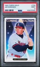 1993 TOPPS Gold Jim Edmonds #799 Rookie Card PSA 9 California Angels. rookie card picture