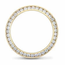 36MM 3CT CHANNEL NATURAL DIAMOND BEZEL 14KY FOR ROLEX WATCH 16253 16263 16258