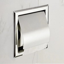 Recessed Paper Holder for Bathroom Storage, Toilet roll Holder, Chrome