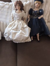 2 Porzellan Puppen Lady Di / Sissi . Porzellanpuppen für Sammler zum Aufhübschen