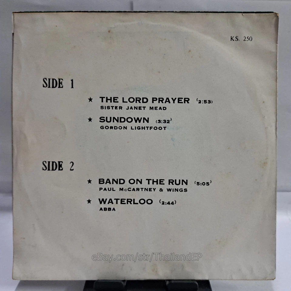 PAUL MCCARTNEY & WINGS /BAND ON THE RUN /ABBA /WATERLOO THAI EP 7" THAILAND - Image 2 of 4