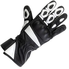 Gants en cuir Richa Revo pour moto sport équitation - noir / blanc