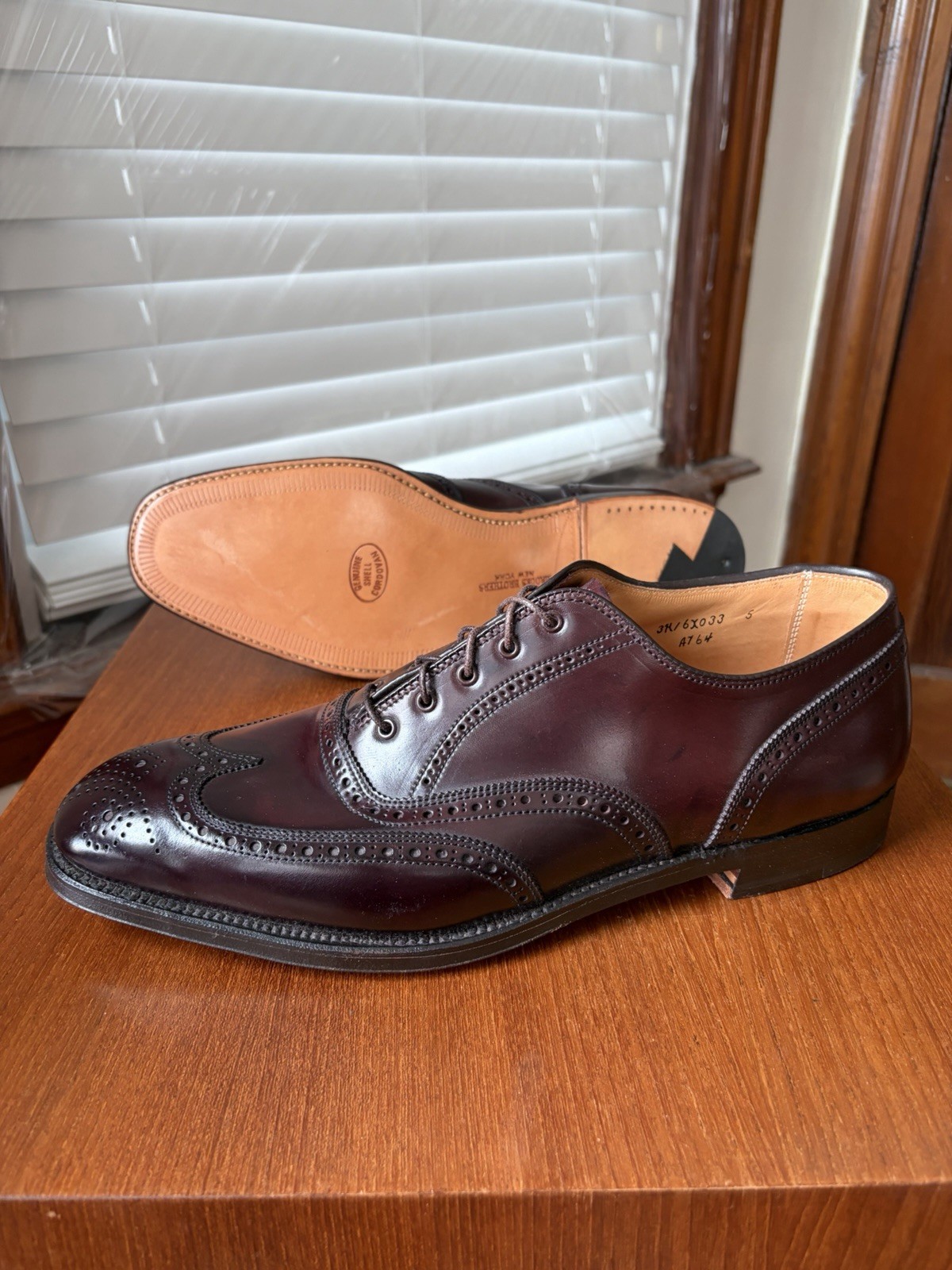 Alden A764 Color 8 Shell Cordovan Wing Tip Bal