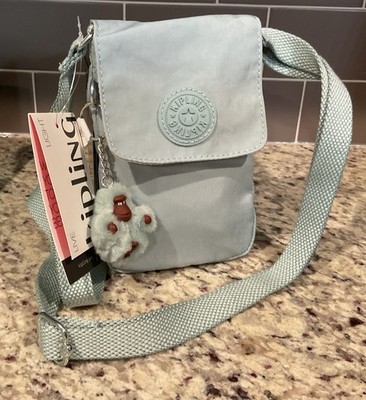 KIPLING TISSY CROSSBODY CELL PHONE/2 Pockets BAG KI2131 Lt Aloe MSRP $49