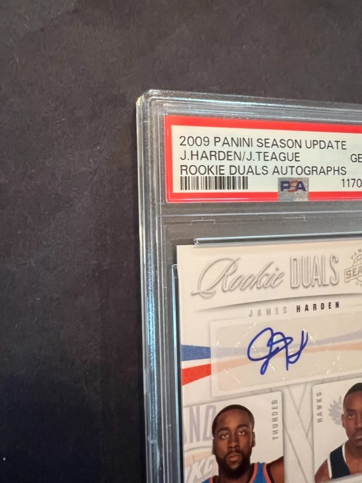 2009-10 Season Update James Harden Rookie Auto /99 Jeff Teague PSA 10 - Image 2 of 4