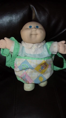 VTG. CABBAGE PATCH KID, 1985/HASBO, W/BACKPACK CARRIER, BOY, PREOWNED