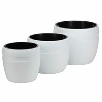 Howhomely ÜBertopf Blumentopf Pflanzgefäß 3Er Set Weiß PflanzküBel Pflanztopf