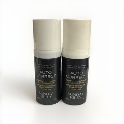 (2X)Sunday Riley Auto Correct Brightening Depuffing Eye Contour Cream 8ml Travel