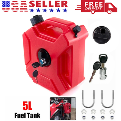 #ad 1.3 Gal Portable Gas Fuel Tank Petrol Storage Can For ATV UTV Motorcycle Car 5L $30.98