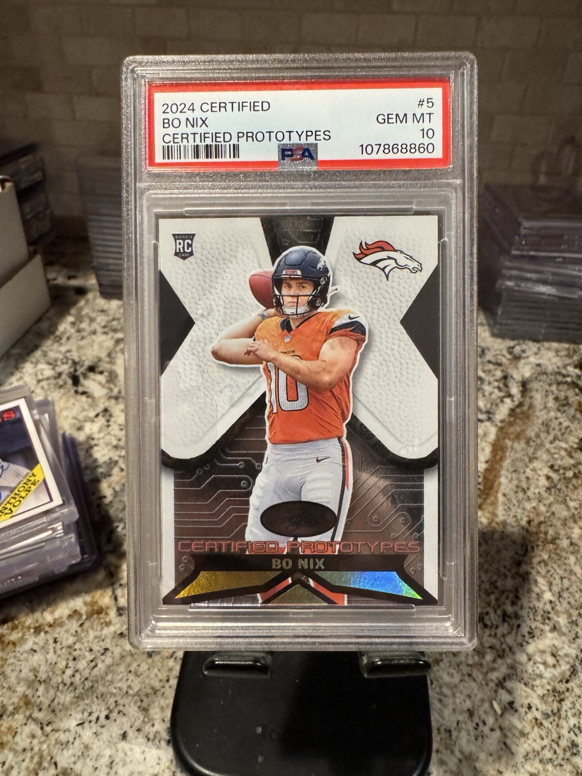 Bo Nix Panini Certified Certified Prototypes #5 Base