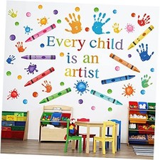 Every Child is an Artist Wall Decals Watercolor Crayon Paint Splatter Wall