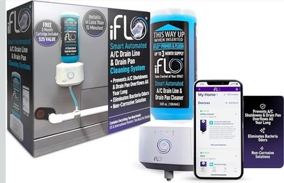 iFLO Smart Automated A/C Drain Line & Drain Pan Cleaning System IFLOKIT01 - New