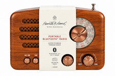 Hearth  Hand Magnolia Small Wood Portable Blue Tooth Radio