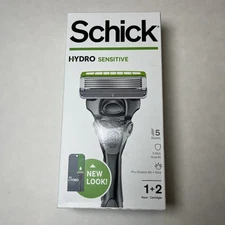 Schick Hydro Sensitive 5 Blade Razor-1 Razor+ 2 Cartridges