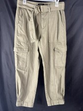 Banana Republic Olive Green Cargo Ankle Pants Denim Sz 6P