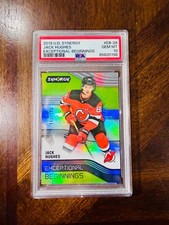 2019 Jack Hughes PSA 10 RC -more rare than Young Guns Rookie Serial # RARE 98