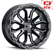 4 New 20x9 Vision 405 Korupt Gloss Black Milled Spoke 8x170 Et-12 Wheels Rims