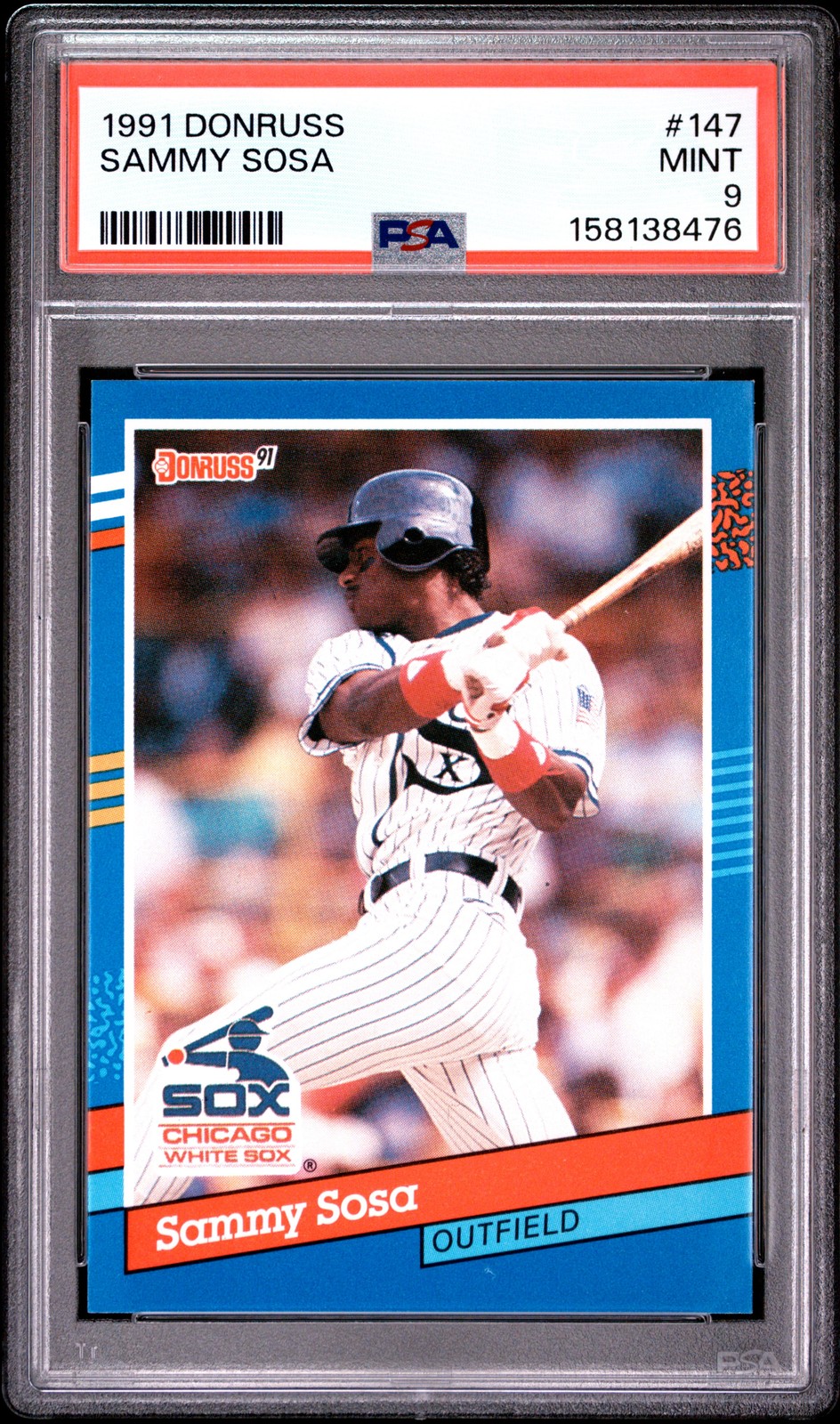 1991 DONRUSS #147 SAMMY SOSA PSA 9