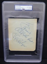 RAY BOLGER 1904-1987 Autographed Album Page PSA/DNA Authentic Scarecrow Of Oz