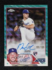 2023 Topps Chrome Rookie Aqua Wave Refractor 191/199 Michael Grove Auto 05up
