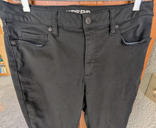 NICE LAND  S END BLACK JEANS sz 10 stretch midrise straight leg 31" work-office