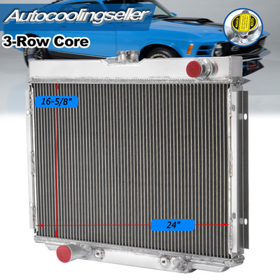 3-Row Radiator Fits 1967-1970 Ford Mustang Fairlane Torino/Mercury Cougar/XR7 V8