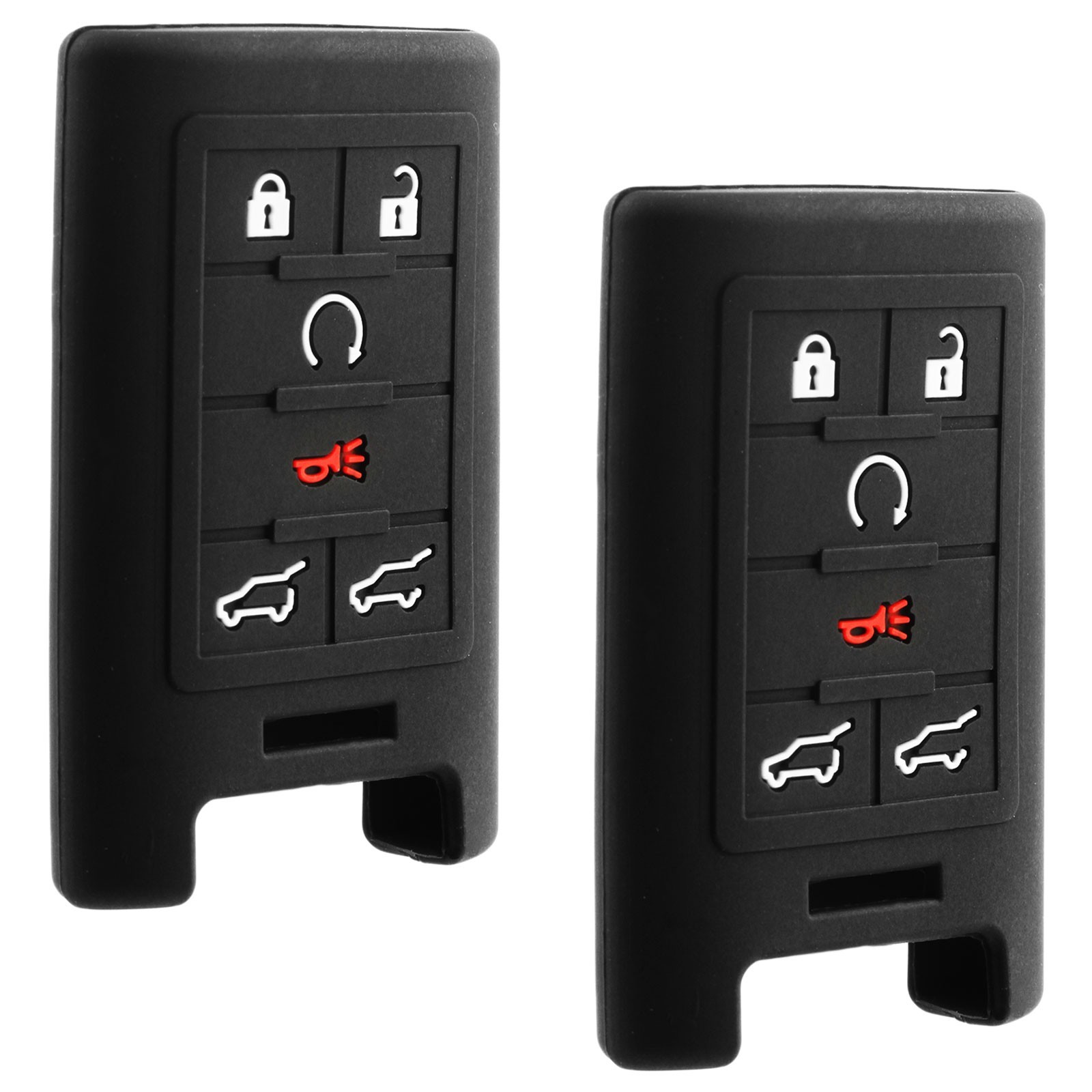 2 Keyless Entry Remote Cover Case Silicon Rubber Skin Jacket for Cadillac 6b