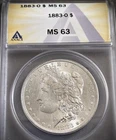 1883-O MORGAN SILVER DOLLAR ** ANACS MS-63 **  PROBLEM FREE COIN  (7795)