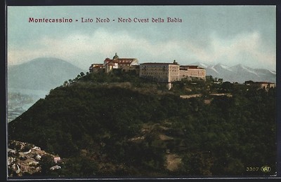 Ansichtskarte Montecassino, Lato Nord, Nord-Ovest della Badia 