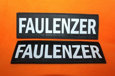 NEU   Klettsticker FAULENZER   16 cm x 5 cm 2 Stück Julius K9 IDC Powergeschirr