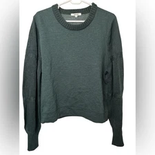Splendid Forest Green Crewneck Long Sleeve Knit Top NWOT