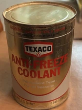 Vintage Texaco ANTI-FREEZE COOLANT 1 Qt. "Oil Can" Unopened