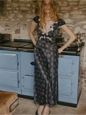 erin satin floral embroidered lace up dress Strapless Long Prom Dress with Lace-Up Open Back Black / 16