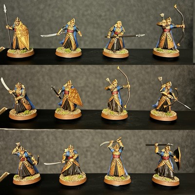 games workshop Herr der Ringe Galadhrim Elfenkrieger Helme tief