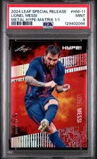 PSA 9 Lionel Messi 2024 Leaf HYPE! Metal #HM-11 Matrix 1/1 Rare Trading Card