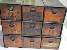  Dorman Products Ad A Bin 9 Drawer Industrial Auto Parts Organizer AS FOUND 