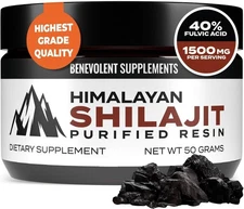 Pure Himalayan Shilajit Resin 1500mg with Fulvic Acid 50 Grams
